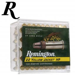 Remington Yellow Jacket .22 Long Rifle 33gr. Truncated Cone Hollow Point Ammunition, 100 Round Box