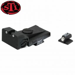 STI 1911/2011 Adjustable Night Sight Set, 5"/6" 3 Dot Tritium Inserts, Bomar Cut