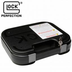 Glock Hinged Pistol Case, Key Lock, Black w/ Logo