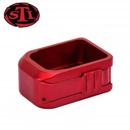 STI Dawson 2011 Aluminum Magazine Base Pad, +1 Red