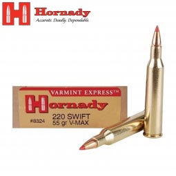 Hornady Varmint Express 220 Swift 55gr. V-Max, 20 Round Box