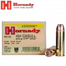 Hornady Custom 454 Casull 240gr. XTP JHP, 20 Round Box