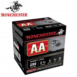 Winchester AA 28 Gauge 2-3/4", 3/4oz. #8 Shot, 25 Round Box