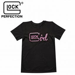 Glock Girl Pink Foil T-Shirt, Black