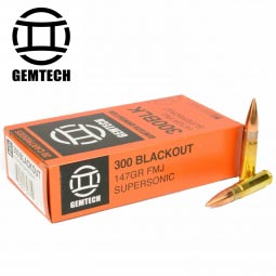 GEMTECH .300 Blackout 147gr. FMJ Ammunition, 20 Round Box