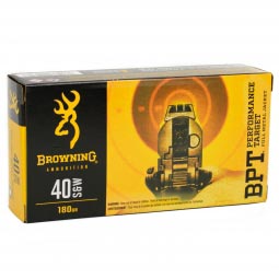 Browning BPT .40 S&W 180gr. FMJ Ammunition, 50 Round Box