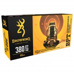 Browning BPT .380 Auto 95gr. FMJ Ammunition, 50 Round Box