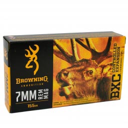 Browning BXC 7mm Rem Mag 155gr. Terminal Tip Ammunition, 20 Round Box