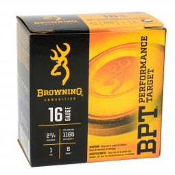 Browning Target BPT 16ga. 2-3/4" 1oz. #8 Shot, 25 Round Box