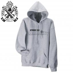 Springfield Armory Logo Hooded Sweatshirt, Gray