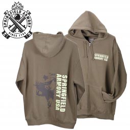 Springfield Armory Shooter Logo Full Zip Sweatshirt, OD Green