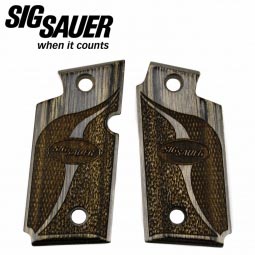 Sig Sauer Ambidextrous Blackwood Grip Set, Checkered