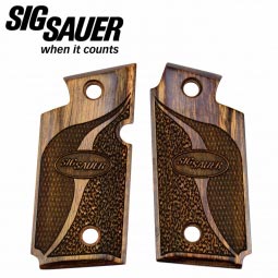 Sig Sauer P238 Ambidextrous Walnut Brown Grip Set, Checkered