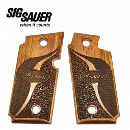 Sig Sauer P238 Walnut Grips, Checkered & Stippled