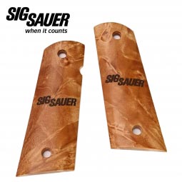 Sig Sauer 1911Burled Maple Grips, Ambidextrous with Magwell