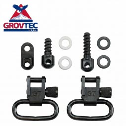 GrovTec Ruger Carbines, Auto and Single Shot Locking Swivel Set, 1" Loops, Black