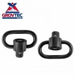 GrovTec Recessed Plunger Heavy Duty Push Button Swivels, 1.25" Loop, Manganese Phosphate