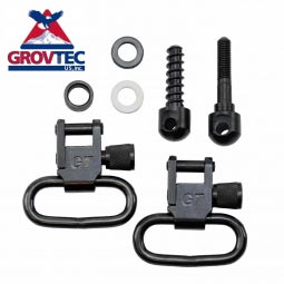 GrovTec Savage 99 Locking Swivel Set, 1" Loops, Black