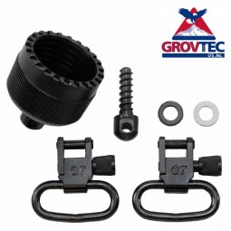 GrovTec Winchester 1200 / 1300 12ga. Magazine Cap Swivel Set, 1" Loops, Black