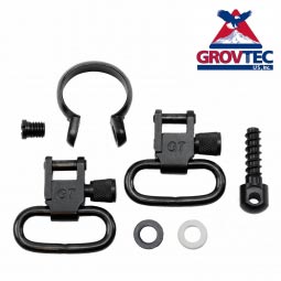 GrovTec Remington 760 / 7600 Barrel Band Swivel Set, 1" Loops, Black