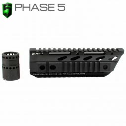 Phase 5 AR-15 Lo-Pro Slope Nose Free Float Quad Rail, 7.5"