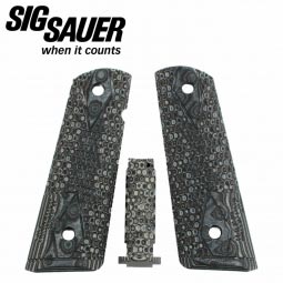 Sig Sauer 1911 Flat MS Housing G10 Grips, Black Gray