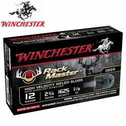 Winchester Rackmaster 12 Gauge 2-3/4" 1-1/8oz. Rifled Slug, 5 Round Box