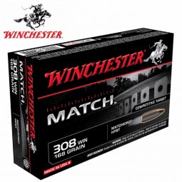 Winchester Match .308 WIN 168gr. HPBT Ammunition 20 Round Box