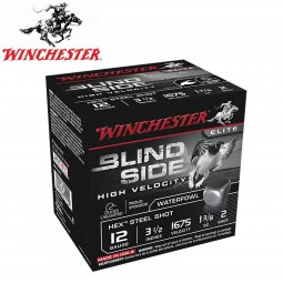 Winchester Blind Side HV 12 Gauge 3.5" 1-3/8oz. #2 Shot, 25 Round Box