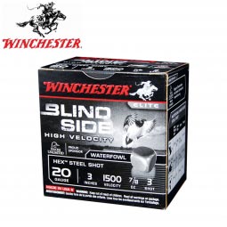 Winchester Blind Side HV 20 Gauge 3" 3/4oz. #3 Shot, 25 Round Box