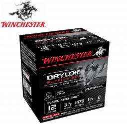 Winchester Drylok Super Steel 12 Gauge 3.5" 1-1/2oz. #2 Shot, 25 Round Box