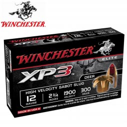 Winchester 12 Gauge 2-3/4" 300gr. XP3 Sabot Slug, 5 Round Box