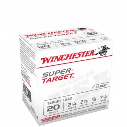 Winchester Super-Target 20 Gauge 2-3/4" 7/8oz. #7.5 Shot, 25 Round Box