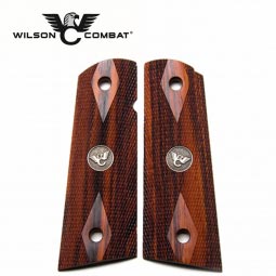 Wilson Combat 1911 Grips, Full Size, Cocobolo, Double Diamond, Flat Bottom