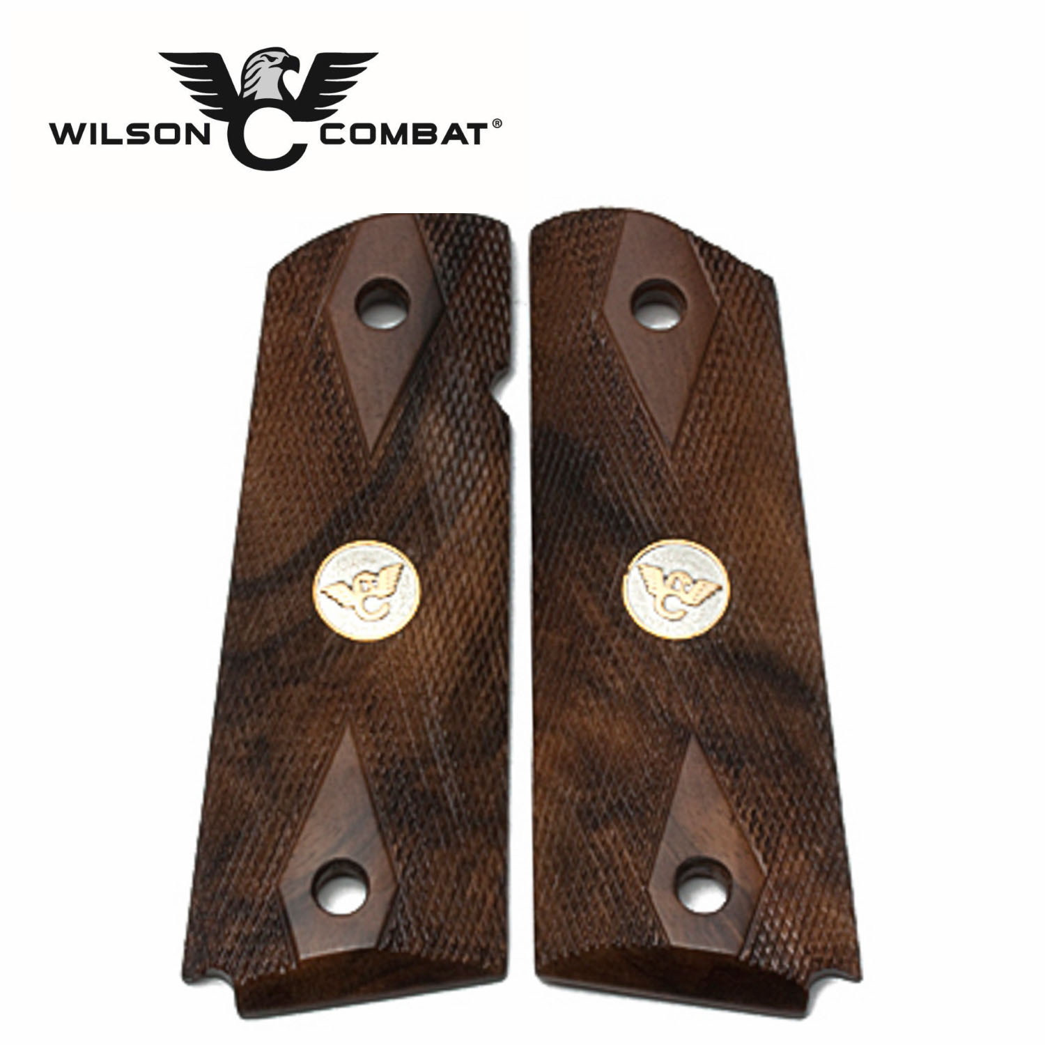 Wilson Combat 1911 Grips, Compact, French Walnut, Double Diamond: MGW