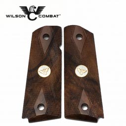 Wilson Combat 1911 Grips, Compact, French Walnut, Double Diamond