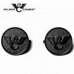 Wilson Combat 1911 Grip Medallion, Black, Set of 2