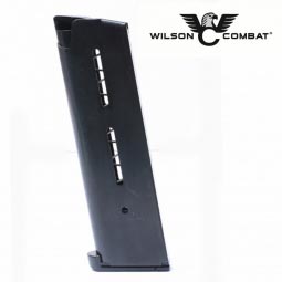 Wilson Combat 1911 Magazine, 45 ACP Full Size 8 Round, Lo-Profile Steel Base Pad, Black