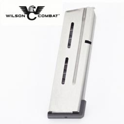 Wilson Combat 1911 Magazine, 38 Super Compact 9 Round, Lo-Profile OM Steel Base Pad