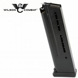 Wilson Combat 1911 Elite Tactical Magazine, 9mm Full Size 10 Round, ETM Base Pad, Black