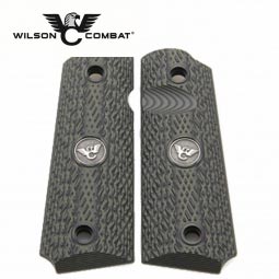 Wilson Combat 1911 Grips, Full Size, Dirty Olive G10, Wilson Combat Slant Pattern, Beveled Bottom