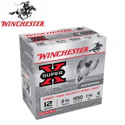 Winchester Xpert Steel 12 Gauge 2-3/4" 1-1/16oz. #4 Shot, 25 Round Box