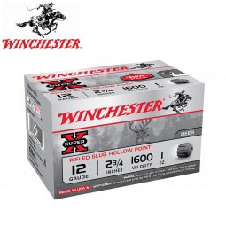 Winchester Super-X 12 Gauge 2-3/4" 1oz. Rifled Hollow Point Slug, 15 Round Box