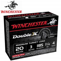 Winchester Double X 20ga. 3" #4 shot, 10 round box