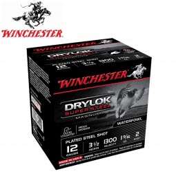 Winchester Drylok Super Steel 12 Gauge 3.5" 1-9/16oz. #2 Shot, 25 Round Box