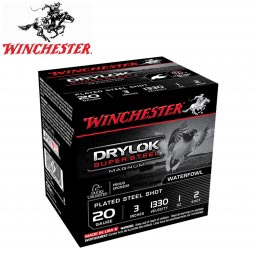 Winchester Drylok Super Steel 20 Gauge 3" 1oz. #2 Shot, 25 Round Box