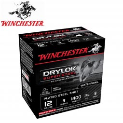 Winchester Drylok Super Steel 12 Gauge 3" 1-1/4oz. #3 Shot, 25 Round Box