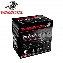 Winchester Drylok Super Steel 12 Gauge 3" 1-1/4oz. #4 Shot, 25 Round Box