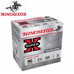 Winchester Super-X 16 Gauge 2-3/4" 1oz. #8 Shot, 25 Round Box