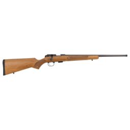 CZ 457 AMERICAN 22LR 20" BLUE, THREADED BBL. MAPLE STOCK